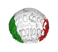 Colosseo romano bandiera italiana stampa grande impermeabile doccia cofano per le donne capelli lunghi, lavabile elastico fascia bagno capelli cappello