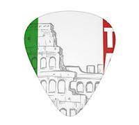 Colosseo Romano Bandiera Italiana Stampati Plettri Chitarra Personalizzati 12 Pz Per Chitarra Acustica Chitarra Elettrica E Basso Bulk Pick Taglia Unica