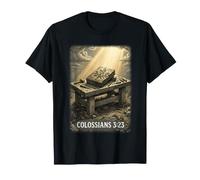 Colossesi 3:23 Carpenter Workmanship Inciso Arte Cristiana Maglietta