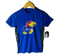Colosseum Athletic Ragazzi Kansas Jayhawks Taglierino S/Manicotto T-Shirt, Blu,