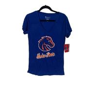 Colosseum Donna Boise State University Profondo V-Neck T-Shirt, Blu