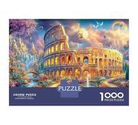Colosseum with Rainbow And Flying Beings Puzzle Da 1000 Pezzi Dreamy Landmark Building Perfetto Regalo Per Ragazzi, Ragazze, Uomini E Donne 70x50cm/1000pcs