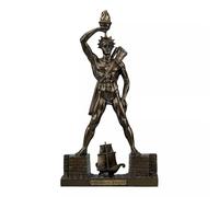 Colosso di Rodi Statua del Dio Sole Helios in marmo fuso effetto bronzo 40 cm