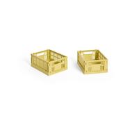 Colour Crate Storage Box Mini Set di 2 Giallo Polvere