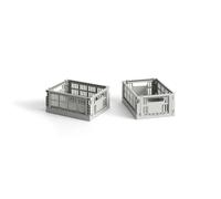 Colour Crate Storage Box Mini Set di 2 Grigio Chiaro