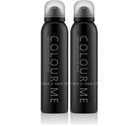 COLOUR ME Black 150 ml Spray corpo Profumo da uomo, Fragranza di lusso - Dopobarba da uomo, Persistente Fragranza di Milton-Lloyd, 150ml (Confezione da 2)