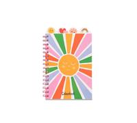 Colourbook 1 Notebook Good Vibes per Appunti e Task Righe e Quadretti Formato Piccolo A6, 160 Pagine, Fogli 75g, Spirale Cromata, Copertina Rigida Sunshine