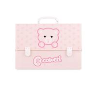 Colourbook 1 Valigetta Portadisegni Coccolotti Bambini Classic Rosa Per Scuola Elementare Disegno Polionda 38x52 cm, Dorso 8 cm, Manico Ripiegabile, Doppia Clip, Licenza Ufficiale