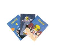 Colourbook 3 Quadernoni Alien Rigatura 10M con Margine, You are not Alone