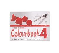 Colourbook album da disegno C4, massima resa per disegno tecnico e artistico, 24x33 cm 220 gr 20 fogli ruvidi