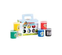 Colourbook Art - Tempera a Dita Lavabile, Valigetta Da 6 Vasetti Multicolore, 80 Ml