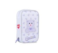 Colourbook Astuccio 1 Zip Coccolotti Classic Lilla, Set Completo 30+ Pezzi con Pattina Interna e Elastici Passanti, Astuccio Rigido in Poliestere con Maniglia per Scuola Elementare e Medie