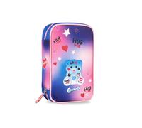 Colourbook - Astuccio 1 Zip Coccolotti, Organizzazione con Pattina Interna, Set Completo 30+ Pezzi (Love Azzurro)