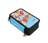 Colourbook Astuccio 3 Zip Scuola Gianpiero Completo 44 Pezzi (Azzurro)