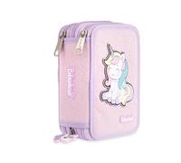 Colourbook Astuccio 3 Zip Unicorno in Rilievo Completo 44 Pezzi (Lilla)