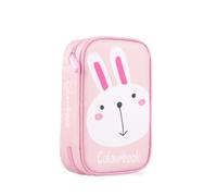 Colourbook Astuccio Bustina 1 Zip Joy Rabbit Dettagli 3D Tessuto Tecnico Cerniera Rinforzata Portapenne Scuola Primaria Bambini
