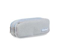 Colourbook Astuccio Bustina 2 Zip Glitter Portapenne Scuola (Azzurro)