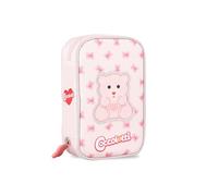 Colourbook, Astuccio Completo Coccolotti Rosa 1 Zip, Set Cancelleria 30 Pezzi, Con Pennarelli E Matite Colorate, Astuccio Attrezzato Per Scuola Elementare, Idea Regalo Bambina