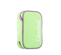 Colourbook Astuccio Joy Scuola Elementare 1 Zip Completo 30 Pezzi, Pastelli Mina 4mm, Pennarelli, Penne Cancellabili, Gomma, Forbici, Colla, Righello (Joy Lime)