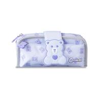 Colourbook - Astuccio Portapenne 2 in 1 Coccolotti, Doppio Scomparto con Zip, Puller in Silicone (Classic Lilla)