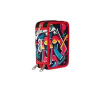 Colourbook Astuccio Scuola 3 Zip Urban Completo 44 Pezzi (Vivid)