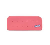 Colourbook Astuccio Silicone Personalizzabile Con 12 Fori E 1 Pin Incluso, Astuccio Scuola Con Zip, Lavabile E Resistente, Porta Penne E Matite, Pin It Goommy Corallo