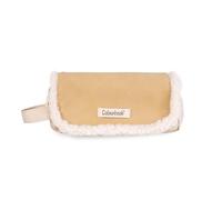 Colourbook Beeg Astuccio Portapenne Sand - Doppio Scomparto con Zip e Bottoni Magnetici, Ecopelle Simil Daino Lavabile Soft Touch, Puller in Gomma, 21x12x6 cm