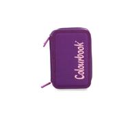Colourbook Bicolor Astuccio Scuola 3 Zip 45 Pezzi (Viola)