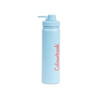 Colourbook - Borraccia Termica 650 ml Colour Trek, Doppia Parete Isolante, Tappo Antiperdita, Leggera e Compatta, Mantiene Caldo/Freddo fino a 12h (Azzurro)