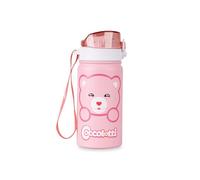 Colourbook - Borraccia Termica Coccolotti 400ml, Acciaio Inox Doppia Parete, Mantiene Caldo/Freddo 12 Ore, Beccuccio Silicone Morbido, Chiusura Sicura, Gancio Integrato (Classic Rosa)