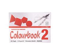 Colourbook C2 - Album da Disegno, Formato 24x33 cm, 110 gr/mq, 20 Fogli ruvido