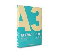 Colourbook carta A3 UltraCopy80, stampa professionale nitida e affidabile, 5 risme 2500 fogli 80 g compatibile laser e inkjet