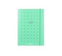 Colourbook Cartellina A4 Con Elastico, Pin It, Portadocumenti 3 Lembi Personalizzabile, PPL Flessibile Icy Green, Dorso 1 Cm, 70 Fori Per Pins E Charms, 1 Pin Incluso, Scuola Ufficio