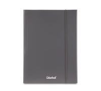 Colourbook Cartellina Portadocumenti 3 Lembi, Formato A4, PPL, Chiusura a Elastico (Dorso Piatto, Grigio Fumo)