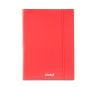 Colourbook Cartellina Portadocumenti 3 Lembi, Formato A4, PPL, Chiusura a Elastico (Dorso Piatto, Hibiscus)