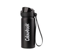 Colourbook ColorSplash - Borraccia Termica Con Cannuccia, Priva Di BPA, 500ml (Nero)