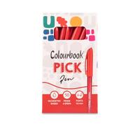 Colourbook Confezione 50 Penne A Sfera Rosse, Punta Media 1,0 mm, Inchiostro Rosso Intenso Asciugatura Rapida, Scrittura Fluida, Tappo Ermetico, Uso Scuola Correzione Ufficio