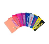 Colourbook Confezione Da 6 Quadernoni Italiano Rigatura C Per Quarta E Quinta Elementare A4 Grande, 96+4 Pagine, Fogli Spessi 100g, Spillato, Copertine Assortite, Evidenziatore Omaggio