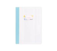 Colourbook Copertina Trasparente per Quaderno A4 - Banda Azzurra per Identificazione Materie, Alette Salva Angoli Rinforzate, Etichetta Nome Personalizzabile