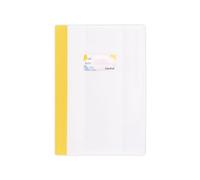 Colourbook Copertina Trasparente Quaderno A4 Banda Gialla - Alette Salva Angoli, Etichetta Nome, Foderina Copri Quaderno Scuola Impermeabile
