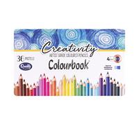Colourbook Creativity - Box da 36 Matite A Pastello Colorate, Tratto Morbido e Coprente, Mina Robusta 4mm Antirottura, Legno Ecosostenibile FSC, Ideale per Ufficio e Casa