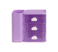 Colourbook Cubby - Organizer Scrivania 3 Cassetti, Mini Cassettiera Portaoggetti, Porta Minuteria (Lavanda)