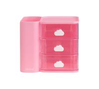 Colourbook Cubby - Organizer Scrivania 3 Cassetti, Mini Cassettiera Portaoggetti, Porta Minuteria (Rosa)