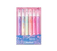 Colourbook Evidenziatori Duotone Doppia Punta a Scalpello e Punta Fine, Set 6 Evidenziatori Pastello Multicolore, per Scuola Università e Ufficio, per Appunti Agenda e Bullet Journal