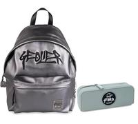 Colourbook Geolier King - Zaino Casual + Astuccio + Pochette Grigio Grafite