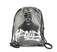 Colourbook Geolier - Sacca Apertura Coulisse, Cordini Morbidi Regolabile, Tasca Laterale, (Verde Geolier)