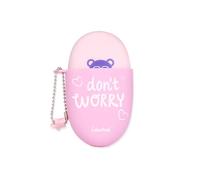 Colourbook Gomma Da Cancellare Pocket 1 Pezzo, Custodia In Silicone Con Catenella E Charm, Design Rosa O Azzurro, Accessorio Kawaii Per Astuccio Zaino Scuola Bambini E Ragazze (Rosa)