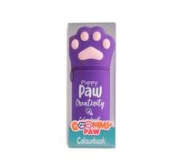 Colourbook Goommy Paw Astuccio Portapenne 2 in 1 - Silicone Morbido Lavabile, Design Verticale Stand-up da Scrivania, Chiusura Zip, Tocco Soft (Prugna)
