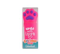 Colourbook Goommy Paw Astuccio Portapenne 2 in 1 - Silicone Soft Touch Lavabile, Portapenne Verticale da Scrivania, Chiusura Zip, Design Originale (Fucsia)