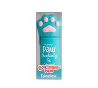 Colourbook Goommy Paw Astuccio Portapenne 2 in 1 - Silicone Soft Touch Lavabile, Portapenne Verticale Stand-up da Scrivania, Chiusura Zip, Design Originale (Turchese)